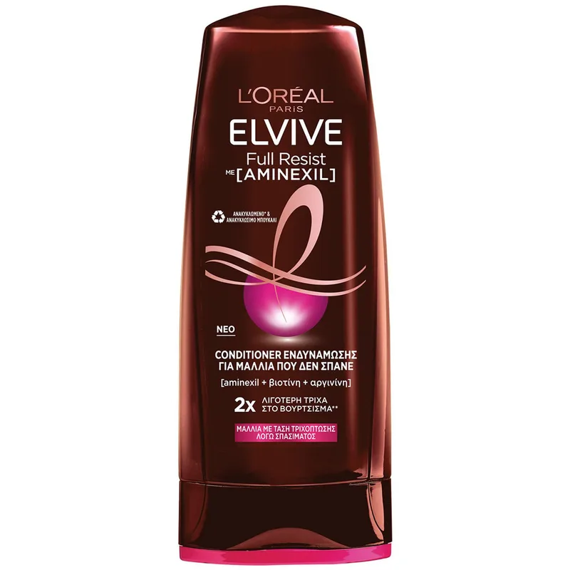 L'Oreal Paris Elvive Full Resist Conditioner Μαλακτική Κρέμα Μαλλιών Ενδυνάμωσης για Μαλλιά Αδύναμα με Τάση να Σπάνε 300ml