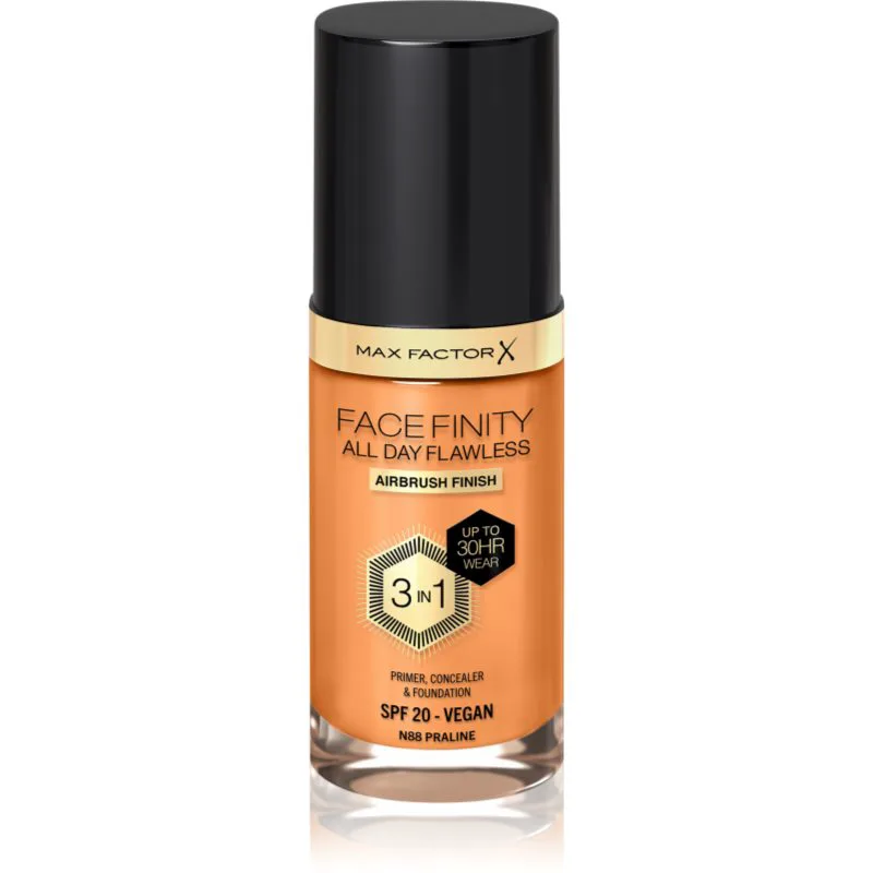 Max Factor Facefinity All Day Flawless μακράς διαρκείας μεικ απ SPF 20 απόχρωση 88 Praline 30 ml