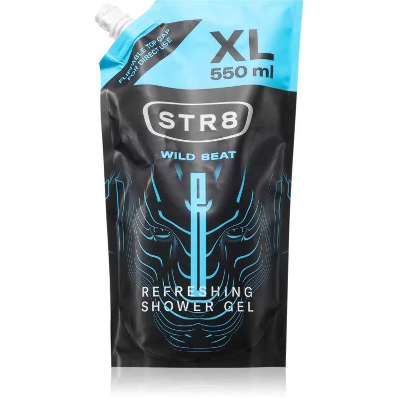 STR8 Wild Beat τζελ για ντους ανταλλακτικό για άντρες 550 ml