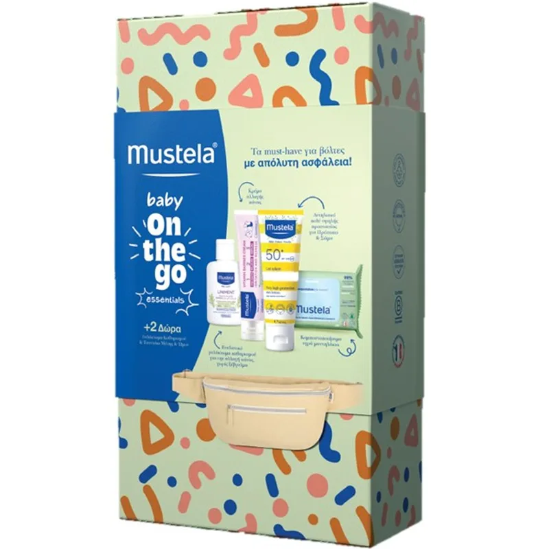 Mustela Promo Bebe Very High Protection Spf50+ Lotion 40ml & 123 Vitamin Barrier Cream 150ml & Natural Cleansing Wipes 60 Τεμάχια & Δώρο Liniment Diaper Change Cleanser 50ml & Δώρο Τσαντάκι 1 Τεμάχιο
