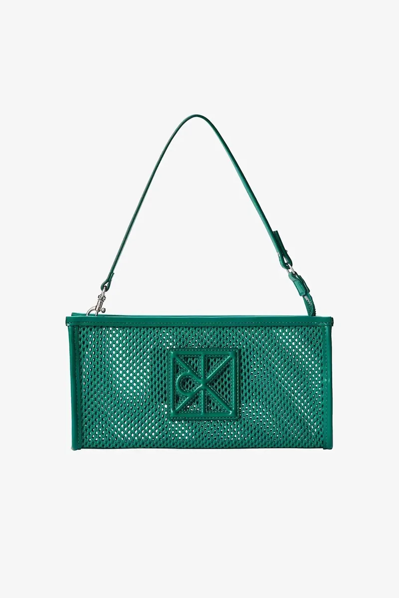 Calvin Klein Jeans γυναικείο mini bag με διάτρητο σχέδιο και monogram - LV04F1136G Πράσινο