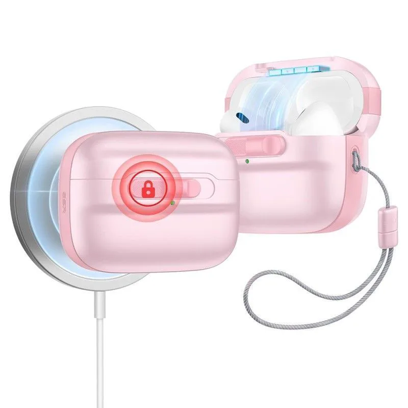 Θήκη ESR AirPods Pro Pulse Magnetic Lock Ροζ (MagSafe Compatible)