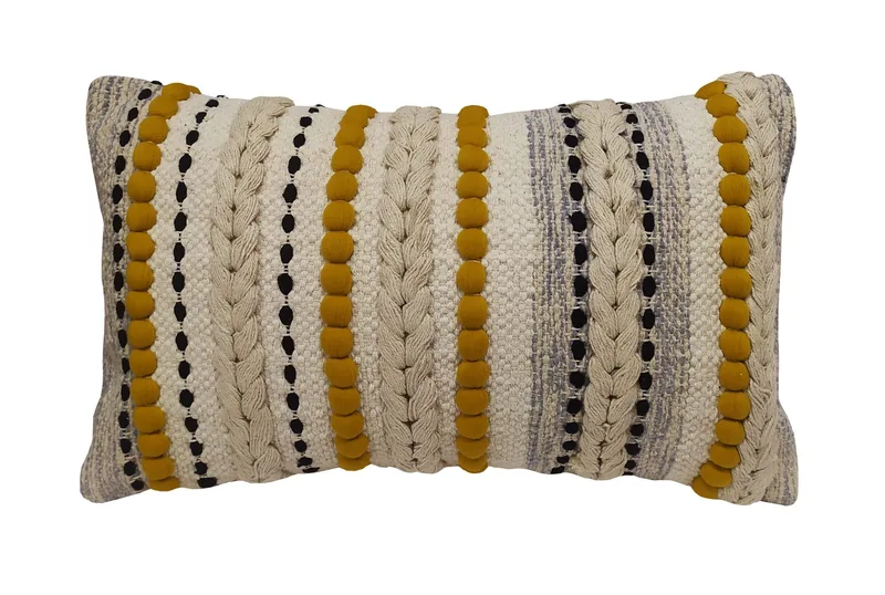 Μαξιλάρι Διακοσμητικό Anesis 100% Βαμβάκι SPARSH Natural with Mustard 30x50