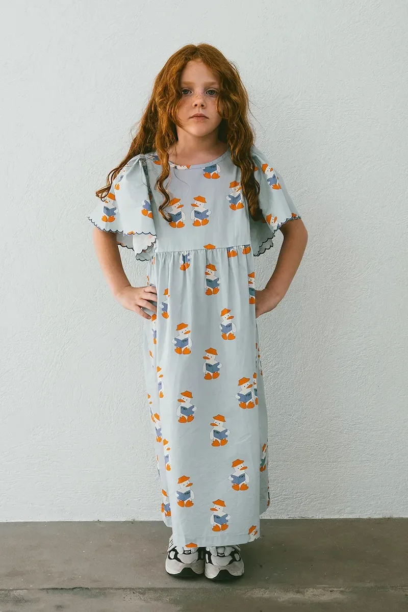 Παιδικό βαμβακερό φόρεμα Tinycottons READERS DRESS