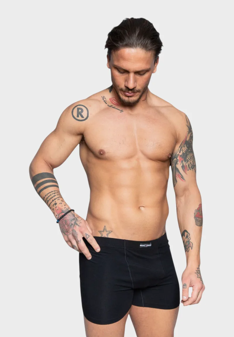 Nina Club ανδρικό boxer μαύρο με εσωτερικό λάστιχο NC511-2-Μαύρο