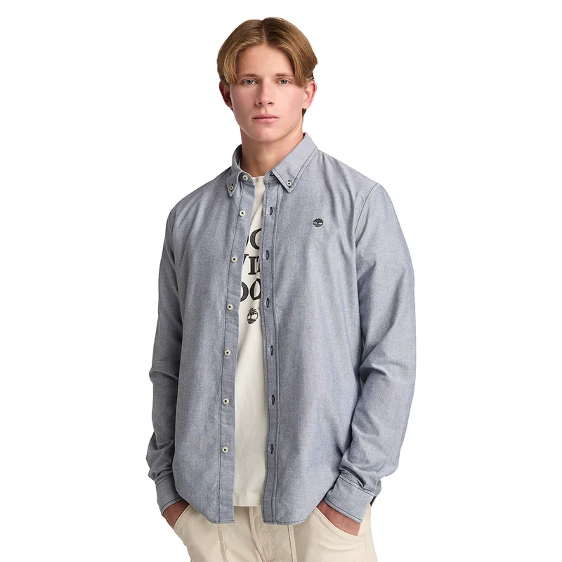 Timberland Ανδρικό Πουκάμισο LS Oxford Shirt Regular TB0A6GPNB68 Μπλε