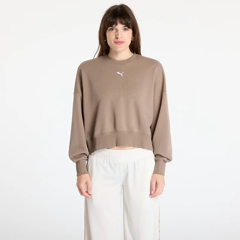 Φούτερ Puma Wardrobe Essentials Over-Oversized Crew TR Totally Taupe L