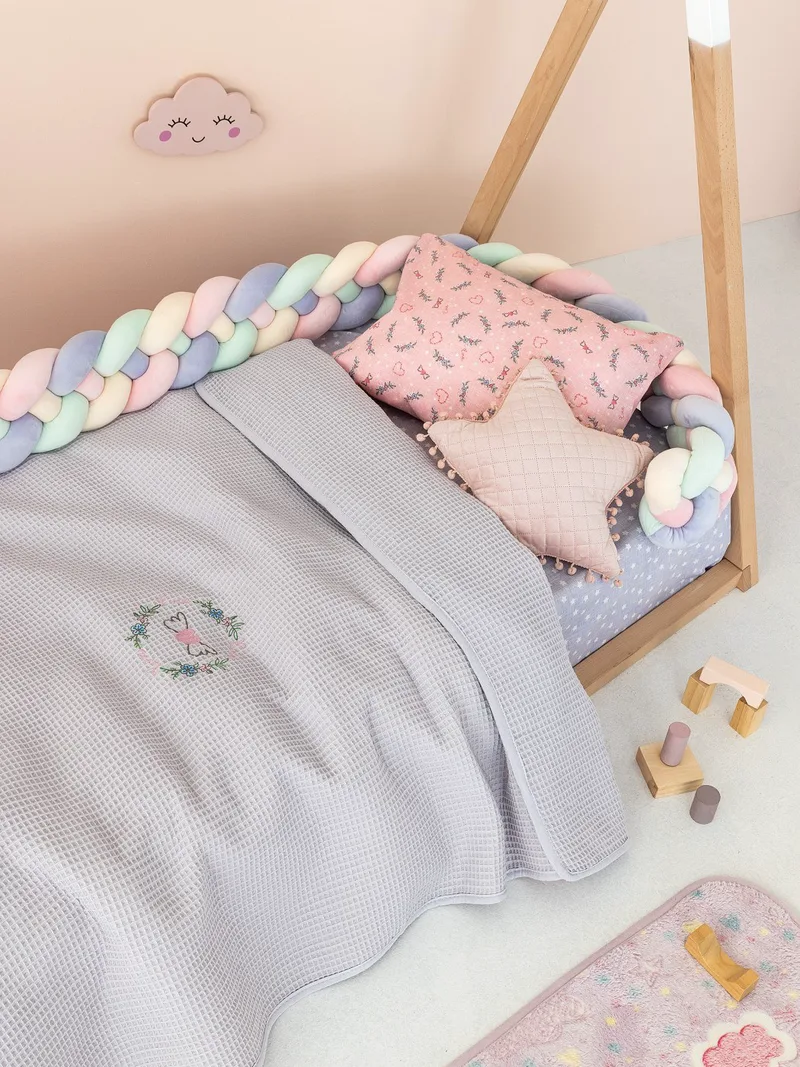 Κουβέρτα Πικέ Αγκαλιάς Palamaiki Candy Lilac 80x110