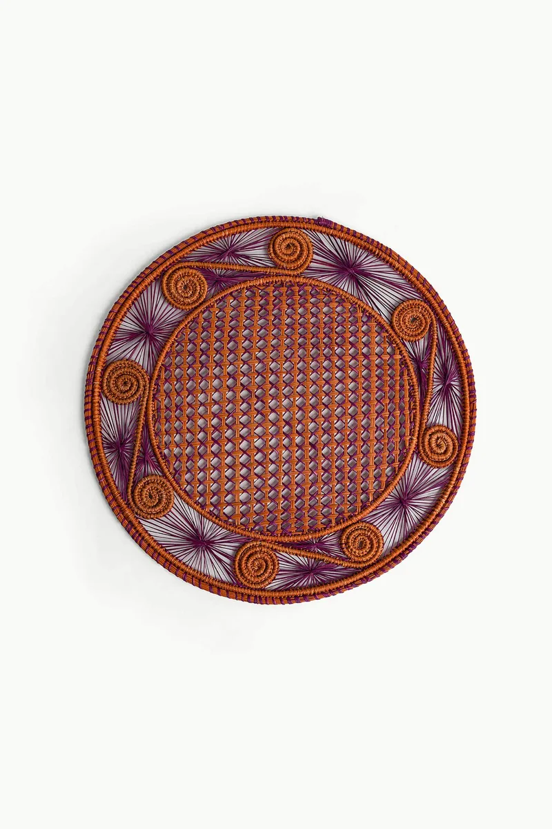 Coincasa σουπλά από ίνες φοίνικα 36 cm - 007491971 Πορτοκαλί
