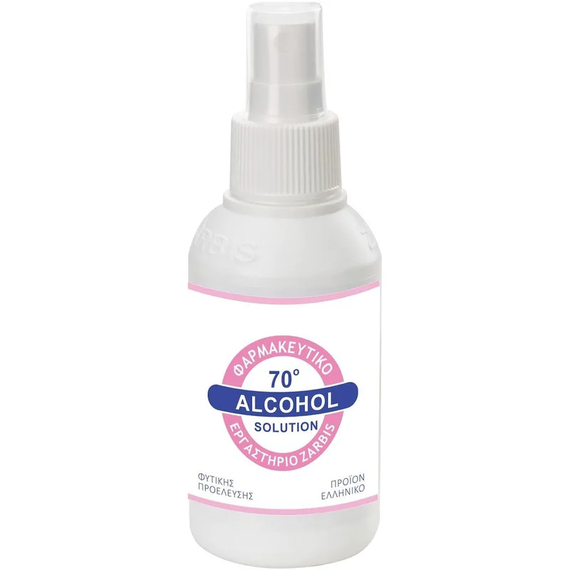 Zarbis Alcohol 70° Solution Spray Αλκοολούχος Λοσιόν σε Spray Πολλαπλών Χρήσεων με 70% Οινόπνευμα 100ml