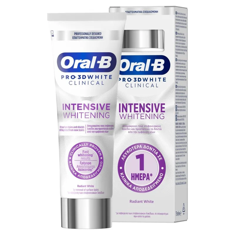 Oral-B Οδοντόκρεμα 3D Clinical Intensive White 75ml