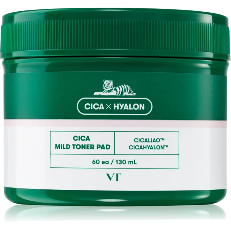 VT Cosmetics Cica Mild Toner Pad απολεπιστικά ταμπόν προσώπου με καταπραϋντική δράση 60 τμχ