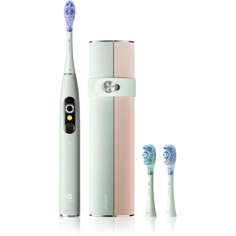 Oclean X Ultra 20 Set ηχητική οδοντόβουρτσα +2 κεφαλές αντικατάστασης με θήκη ταξιδιού Green