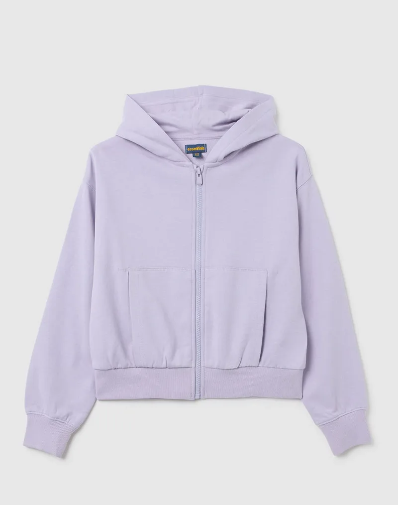 OVS SWT FULL ZIP HOODIE ESS. 2443723-THISTLE LightPurple