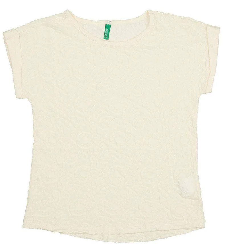 T-SHIRT BENETTON CRAFT GIRL ΕΚΡΟΥ (82 CM)-(1-2 ΕΤΩΝ)