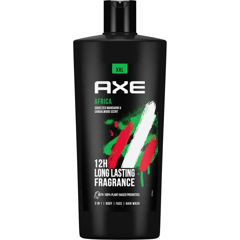Axe Africa 3 in 1 Body - Face - Hair Wash XXL Σαμπουάν - Αφρόλουτρο με Εξωτικό Άρωμα από Αφρικανικά Μπαχαρικά 700ml