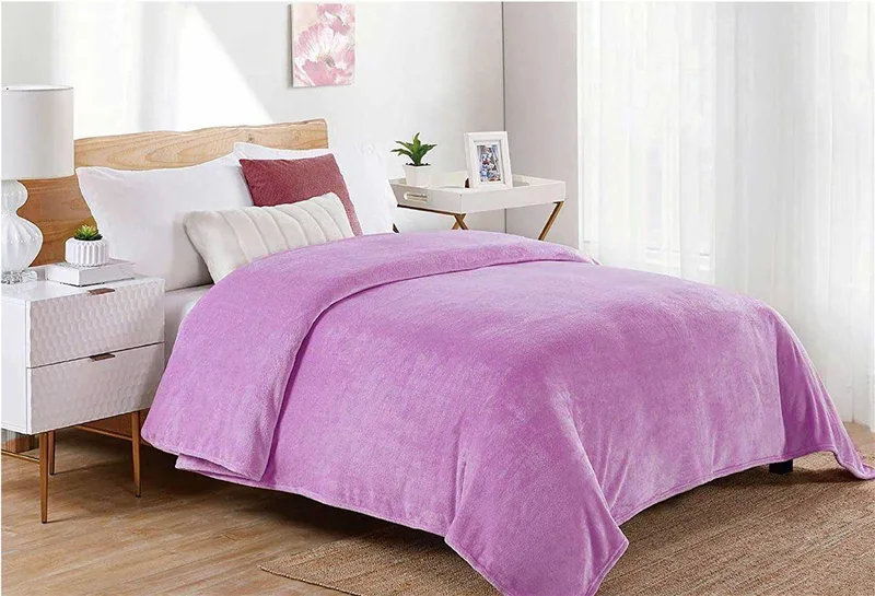 ΚΟΥΒΕΡΤΑ CORAL FLEECE Polyester 220X240 Μονόχρωμη 05 Μωβ