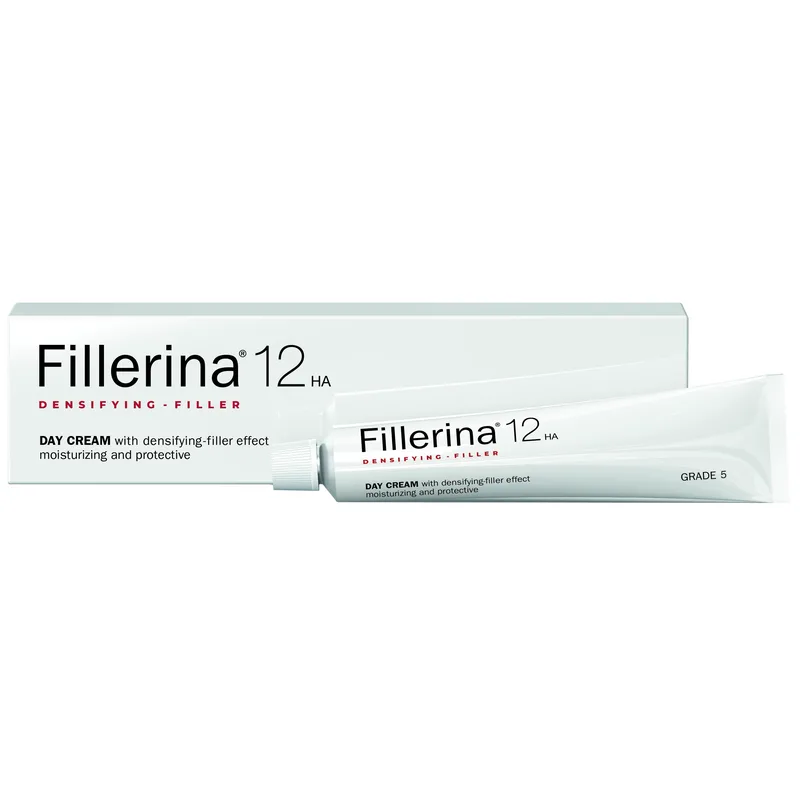 Fillerina 12HA Densifying Filler Day Cream Grade 5 50ml,Αντιγηραντική Κρέμα Ημέρας Προσώπου για Αναπλήρωση Όγκου & Γεμίσματος των Ρυτίδων