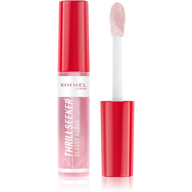 Rimmel Thrill Seeker Glassy Gloss λιπ γκλος χειλιών για μεγαλύτερο όγκο απόχρωση 100 Coco Suga 10 ml