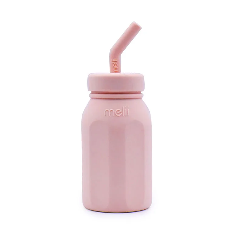 Παγούρι 230ml Με Καλαμάκι Melii Ροζ 20500