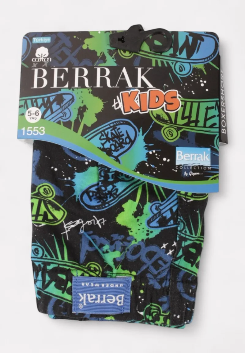 Παιδικό Μποξεράκι Berrak Skateboard BRK1553-1-Μαύρο