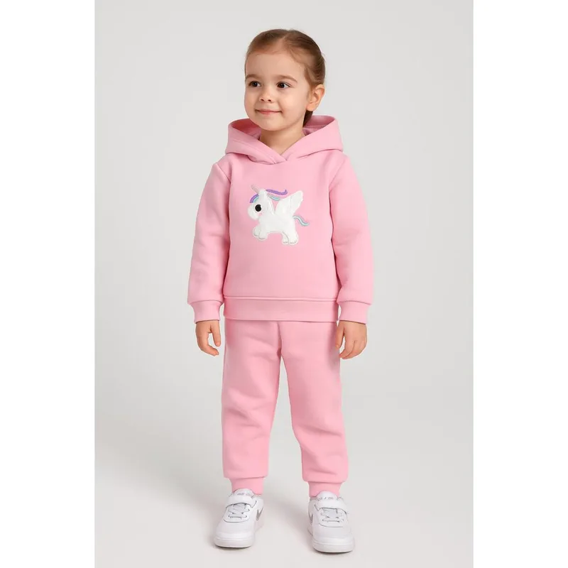 Σετ φόρμα φούτερ κορίτσι Action-12540042-Pink