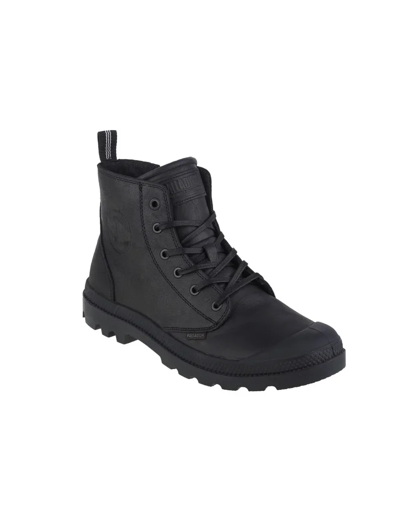 Palladium Pampa Δερμάτινα Μαύρα Ανδρικά Αρβυλάκια με Φερμουάρ 76888-008-M