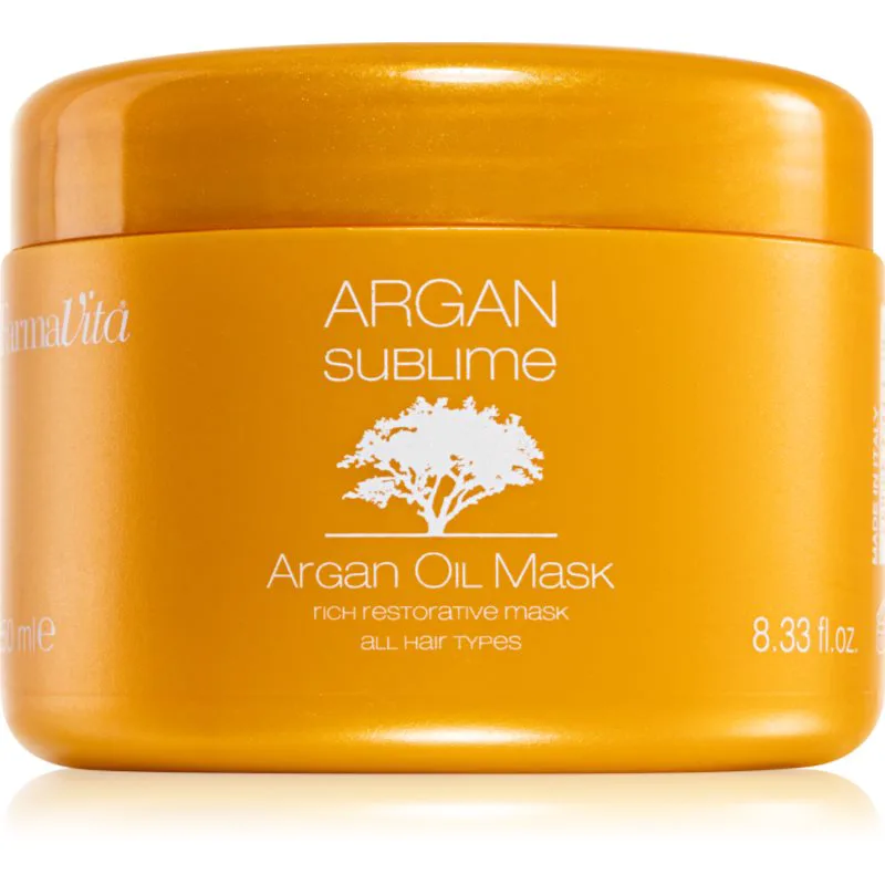 FarmaVita Argan Sublime αναγεννητική και ενυδατική μάσκα για τα μαλλιά 250 ml