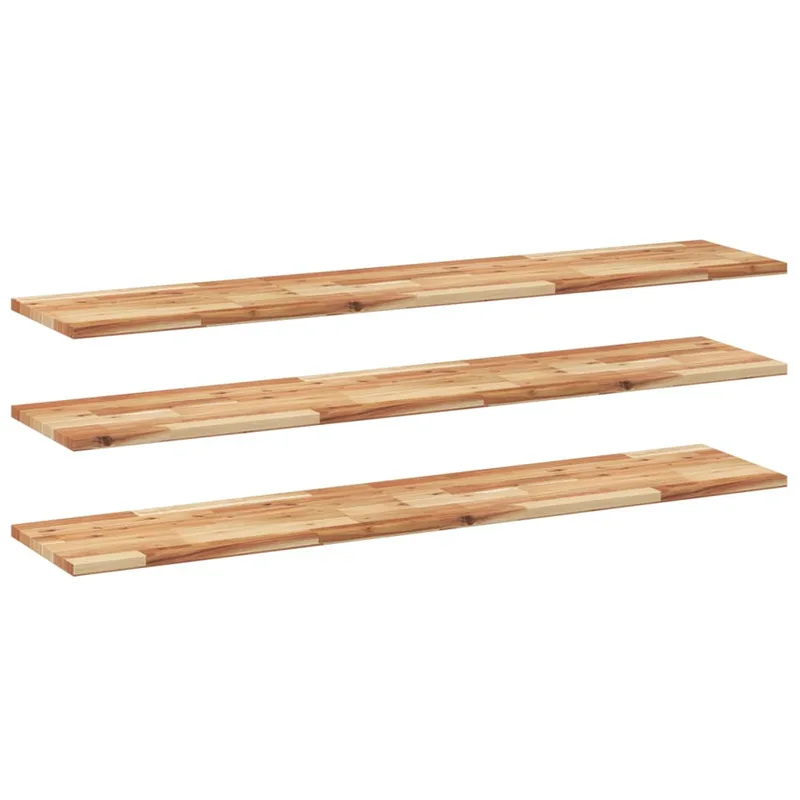 vidaXL Ράφια Πλωτά 3 τεμ. 120x30x2 εκ. από Μασίφ Ξύλο Ακακίας με Φινίρισμα Λαδιού