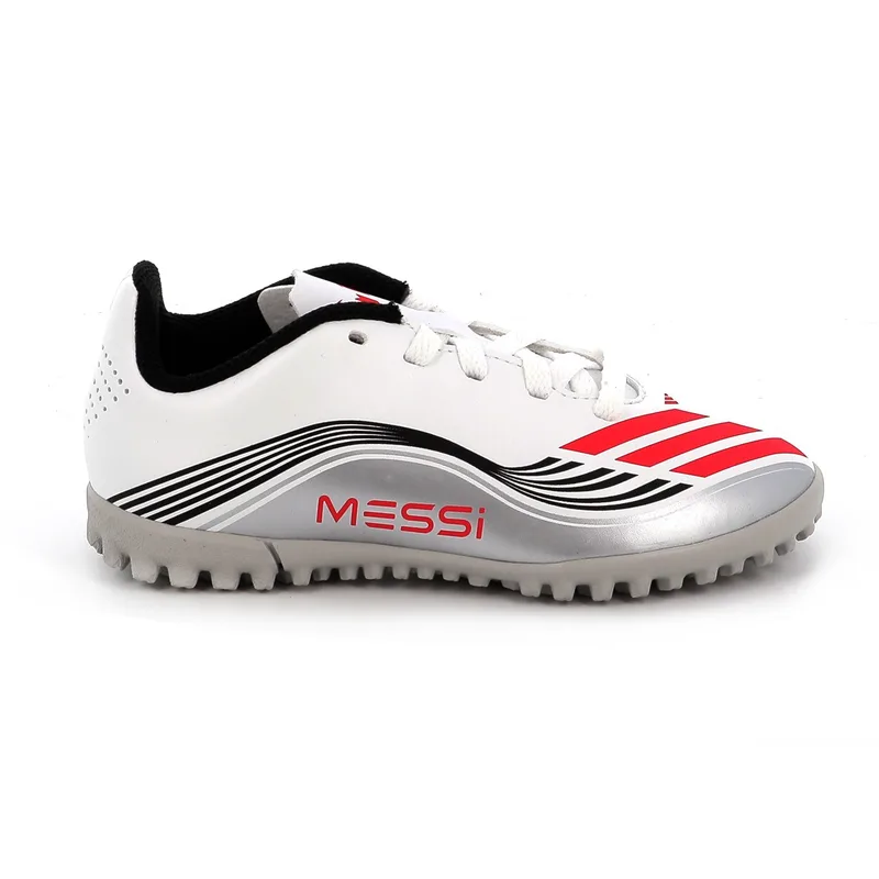 Ποδοσφαιρικό Παπούτσι για Αγόρι Adidas F50 Messi Club Tf J Χρώματος Λευκό JP7453