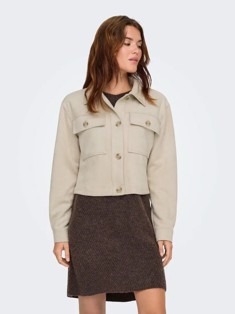 Only Belicia Γυναίκειο Faux Suede Jacket 15362889 Μπέζ
