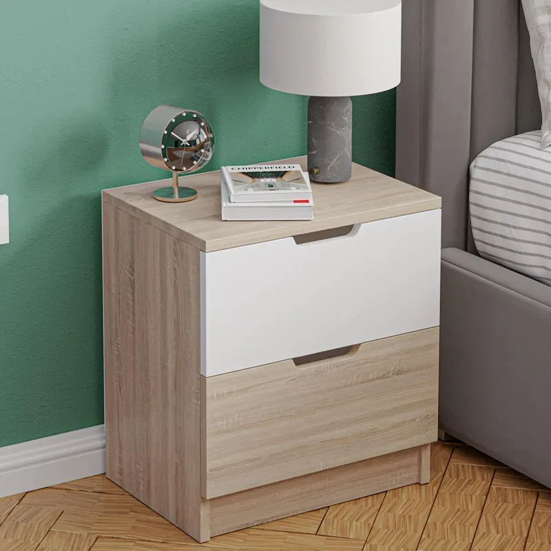 Κομοδίνο Lento - Sonomo Oak, White 462Msr1605 (45x50x33)