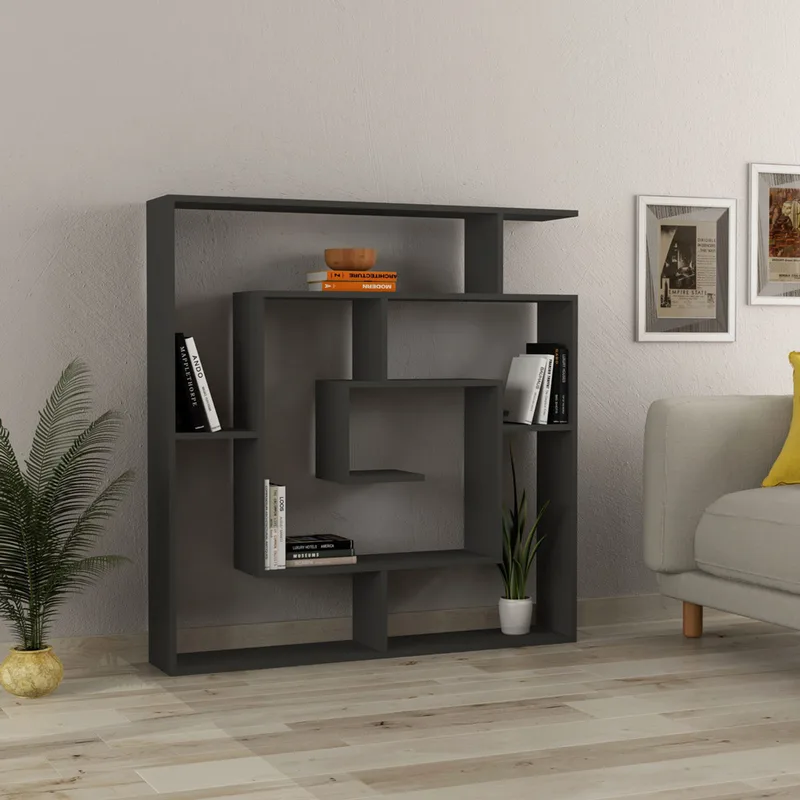Βιβλιοθήκη Labirent - Anthracite 855Dte5302 (125x128,6x22 cm)
