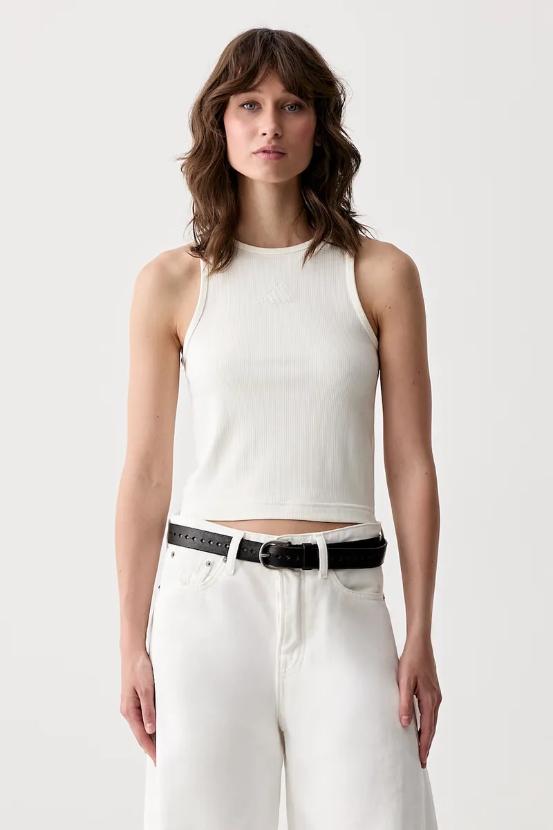 adidas crop top γυναικείο με βαμβάκι