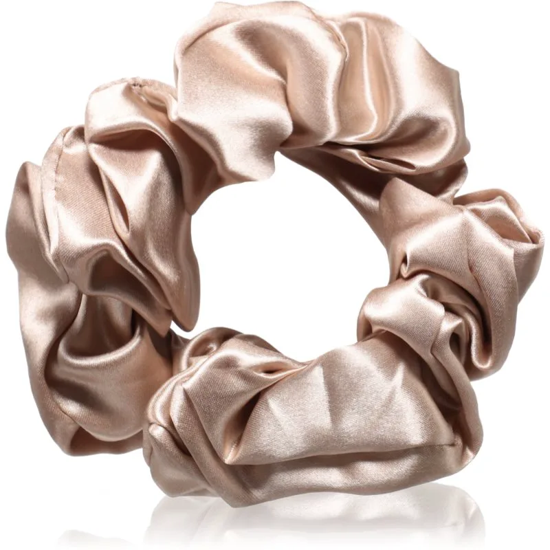 Crystallove Silk Scrunchie μεταξωτό λαστιχάκι για τα μαλλιά Χρυσό 1 τμχ