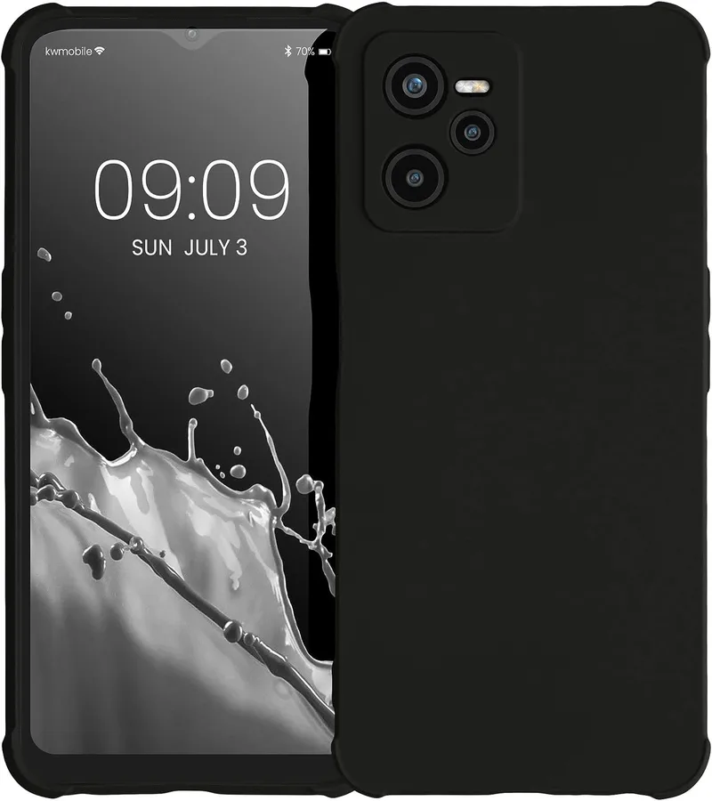 KWmobile Θήκη Σιλικόνης Realme Narzo 50A Prime με Πλαίσιο Κάμερας και TPU Bumper - Black Matte (59925.47)