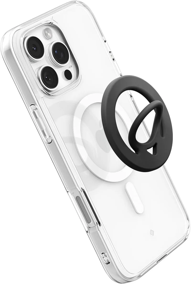 Δακτύλιος MagSafe Spigen Dual Pop MagFit Μαγνητικό Finger Grip / Ring Holder Σιλικόνης - Black (AMP08886)
