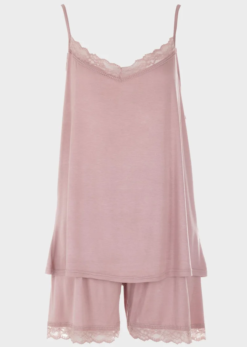 Γυναικείο baby doll μονόχρωμο.Plus Size Collection ΡΟΖ