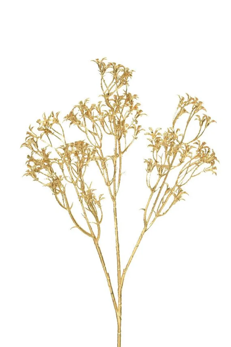 Κλαδι Με Λουλουδια Χρυσο 52Cm 19x5x52cm Μονόχρωμο Kaeming