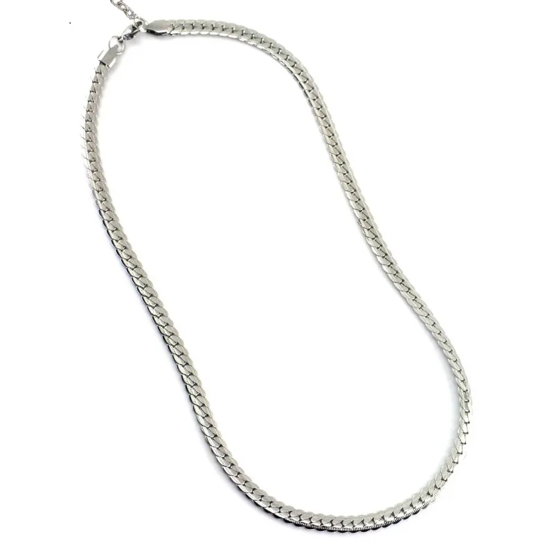Jt Unisex αλυσίδα λαιμού ψαροκόκκαλο ατσάλι 38 εκ + 5cm προέκταση