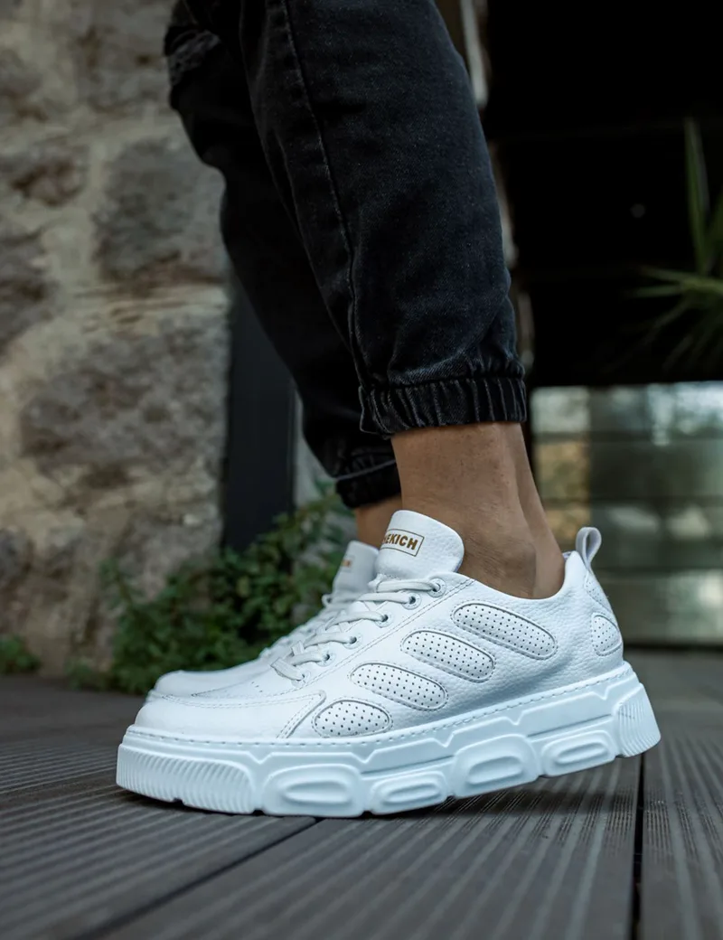 Ανδρικά λευκά Casual Sneakers δίσολα CH105A