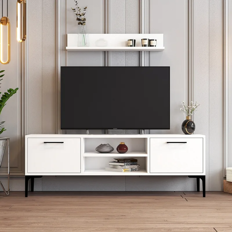 Σύνθεση Τηλεόρασης Riga - White 845Hct3105 (140x48x30 cm)