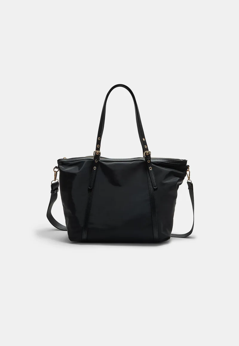 Stradivarius Συνδυαστική Τσάντα Shopper Μαύρο Os
