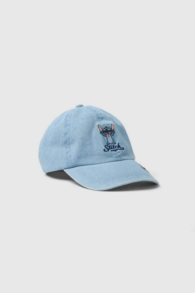 OVS παιδικό καπέλο με κέντημα Stitch - 002654622 Denim Blue Ανοιχτό