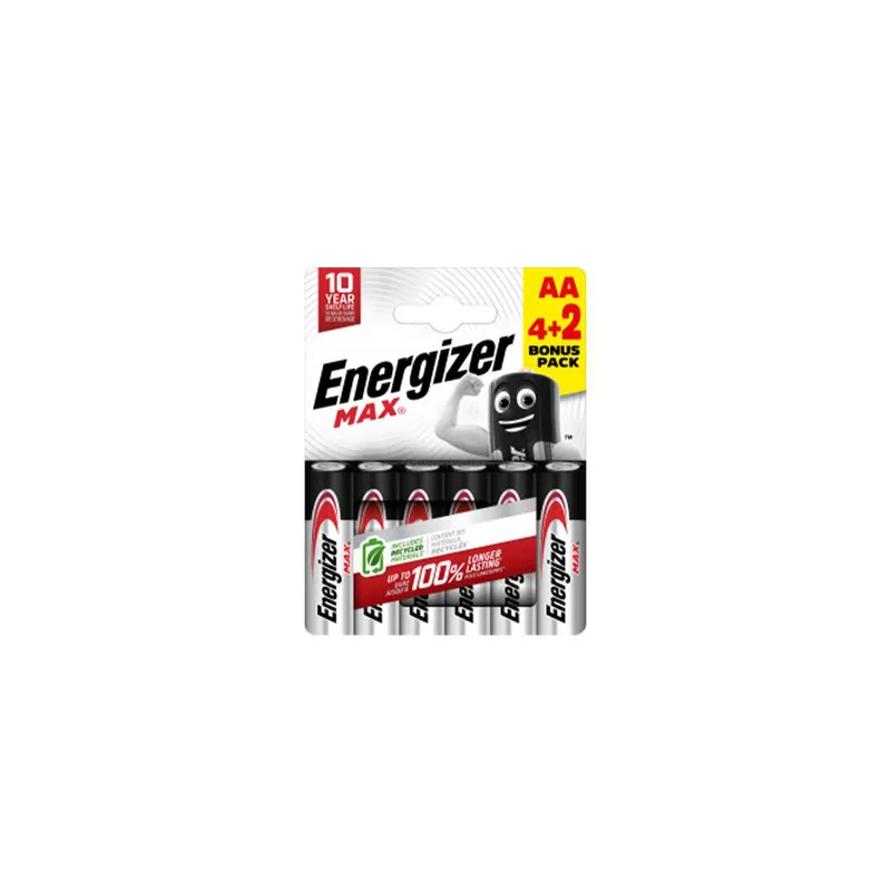Αλκαλικές μπαταρίες AA-LR06 MAX F016599 ENERGIZER BP6 4+2