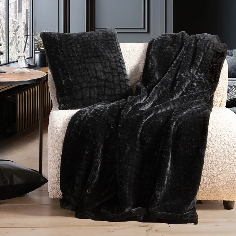 Κουβέρτα Καναπέ 130X180 Nef Nef Mentor Black (130x180)
