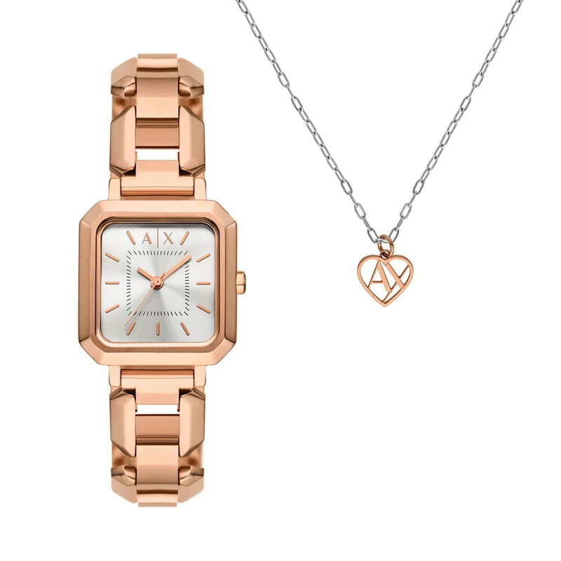 Ρολόι Armani Exchange Leila AX7167SET Χρυσό