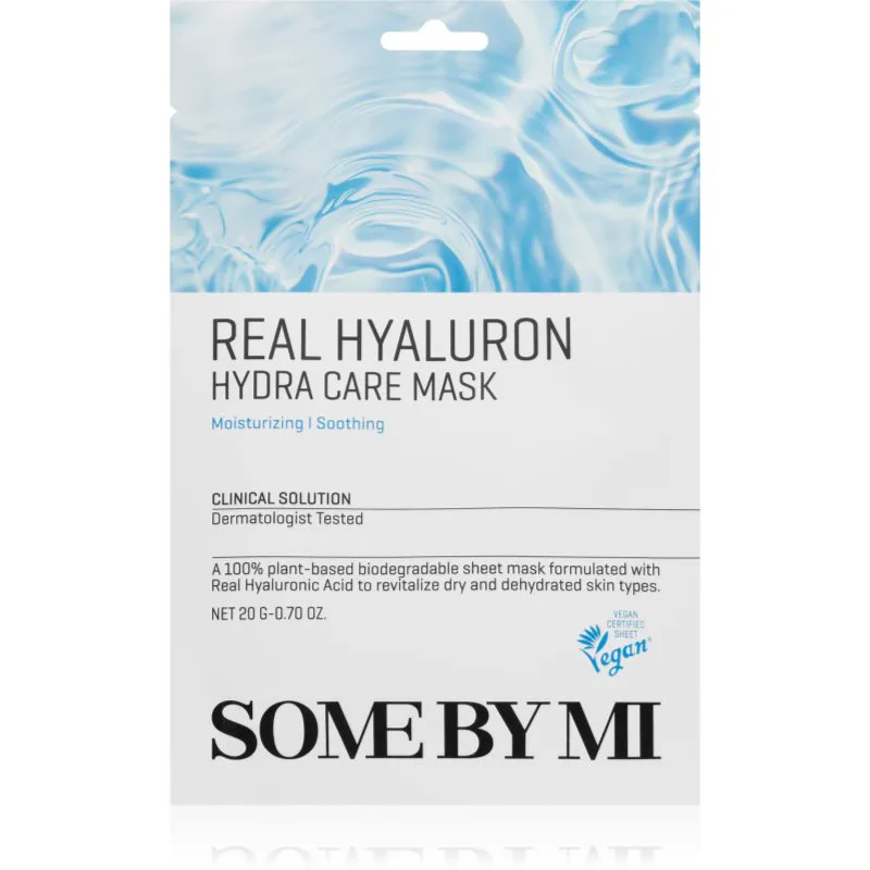 Some By Mi Clinical Solution Hyaluron Hydra Care Mask υφασμάτινη μάσκα ενυδάτωσης με καταπραϋντική δράση 20 γρ