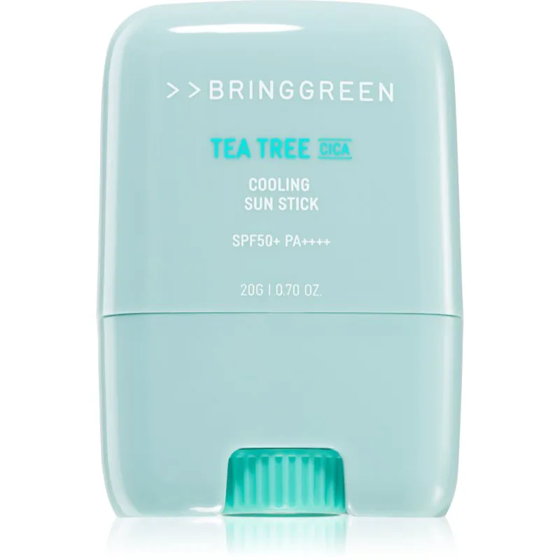 BRINGGREEN Tea Tree Cica Cooling Sun Stick προστατευτική κρέμα προσώπου σε στικ SPF 50+ 20 γρ