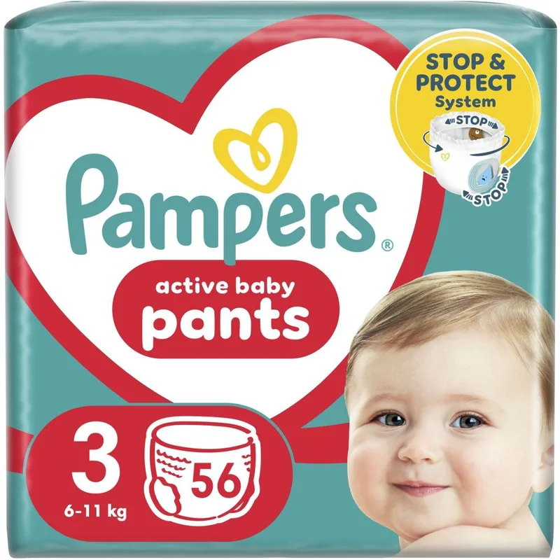 Πάνες Pampers Active Baby Pants Jumbo Pack Νο3 (6-11kg) 56τεμ